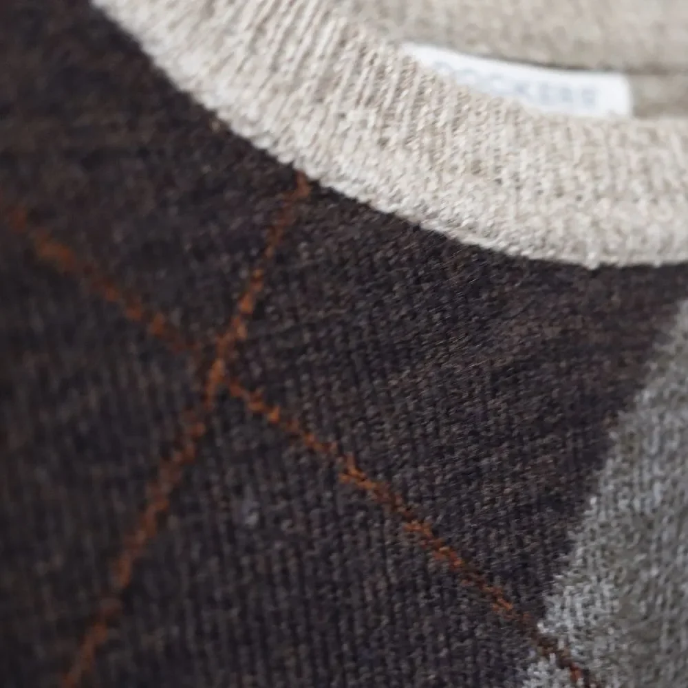 Dockers Gray Argyle Crewneck Sweater LG